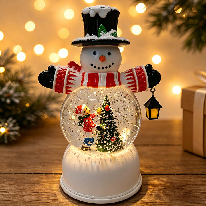 Lustige Weihnachtsmann Schneekugel Figur Karnz