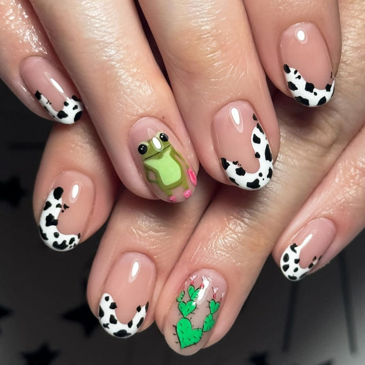 Verspielt Tierisch Genaue Press-On Nagelkunst Karnz