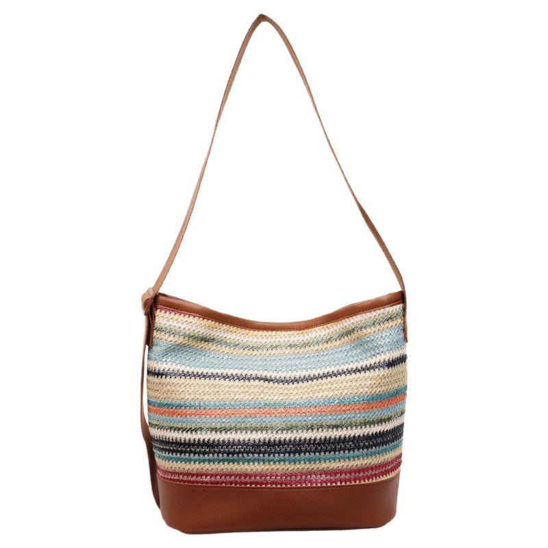 Boho Chic Woven Schultertasche