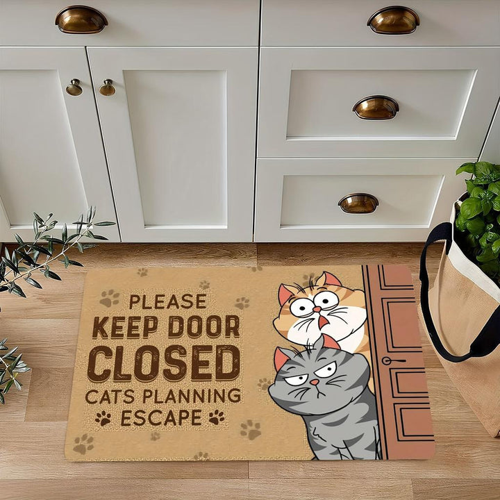 Dekorativer katzenbasierten Eingangsteppich