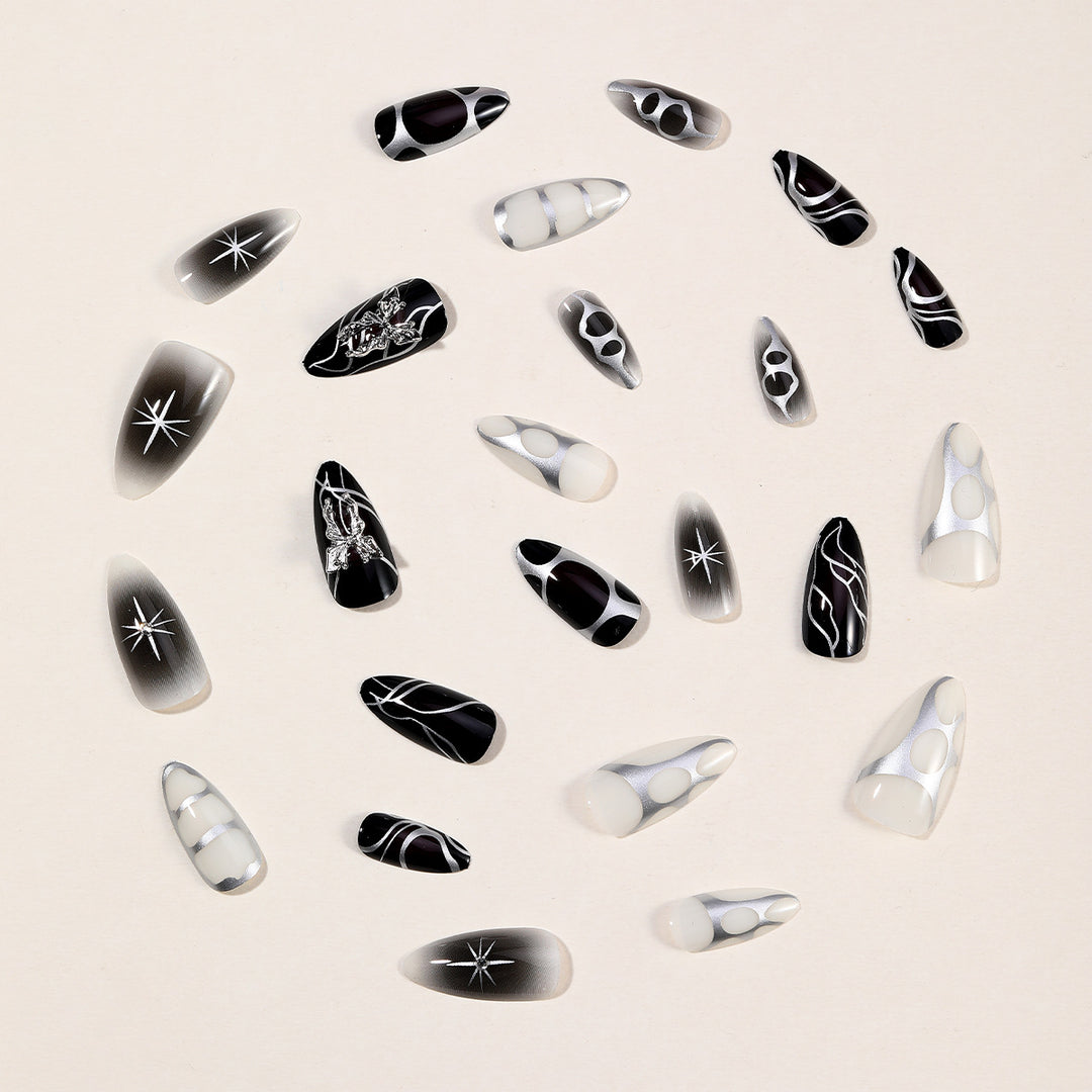Gothic-Themen Stiletto Nagelkunst Erweiterungen Karnz