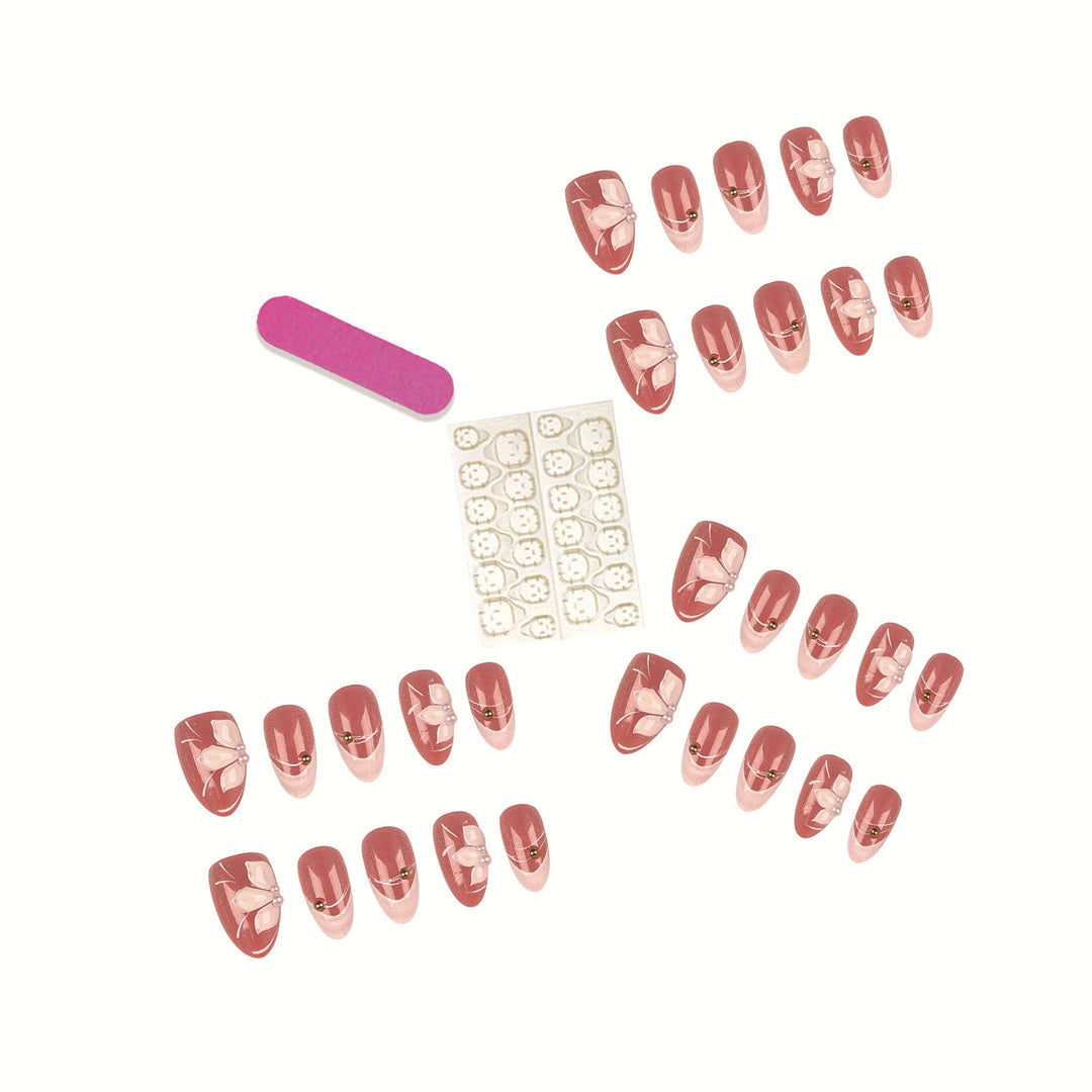 Florales dekoratives Press-On-Nagelset