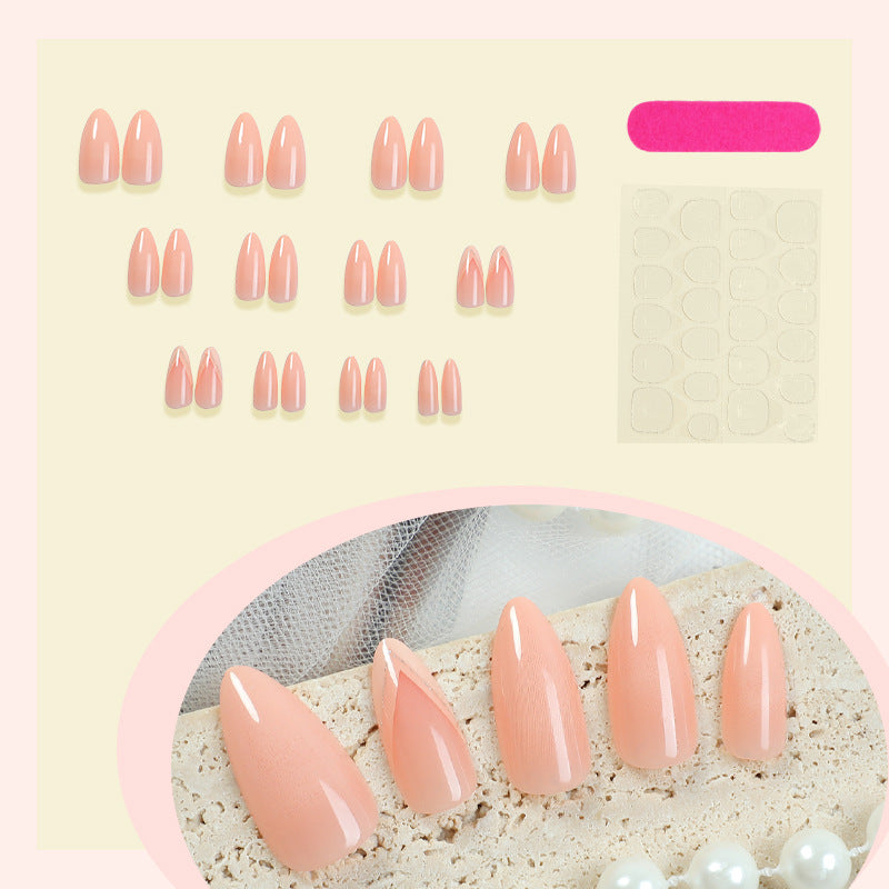 Elegantes Stiletto Press-On Nagelset mit strahlenden Edelstein-Akzenten Karnz