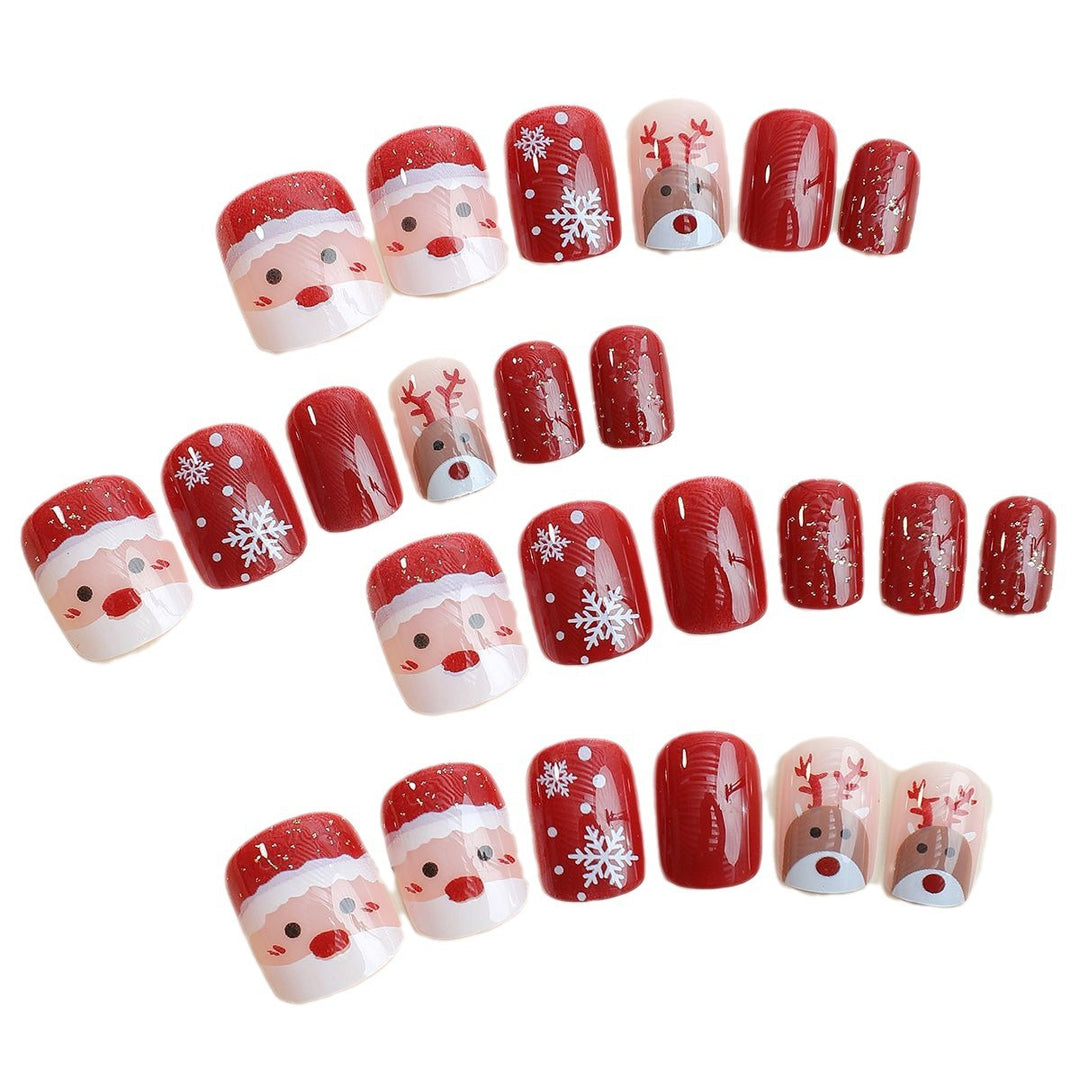 Festliches Kunstnagelset mit Weihnachtsmotiven Karnz