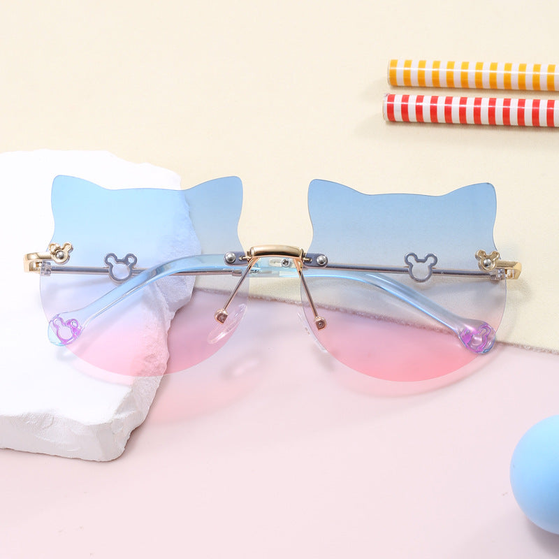 Damen geometrische Sonnenbrille mit luxuriösem Metallrahmen Karnz