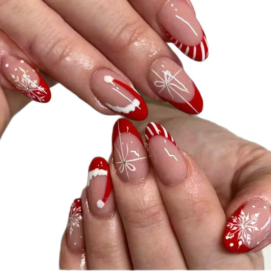 Festliches Feiertags-Themen Press-On Nagelset Karnz