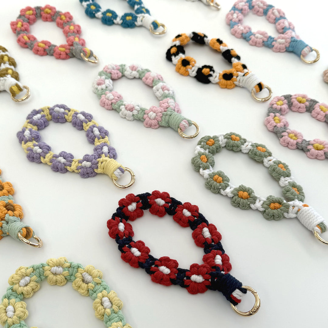 Floral Makramee Schlüsselanhänger Halter Karnz
