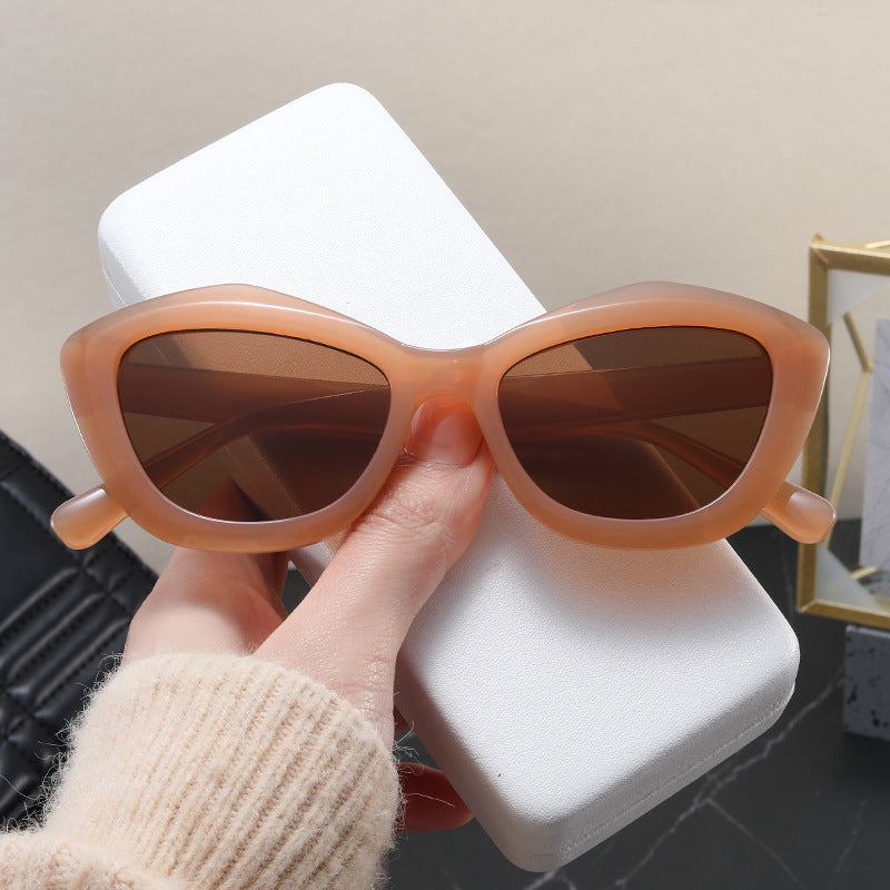 Damen Cat-Eye Sonnenbrille mit stylischem Leopardenmuster Karnz