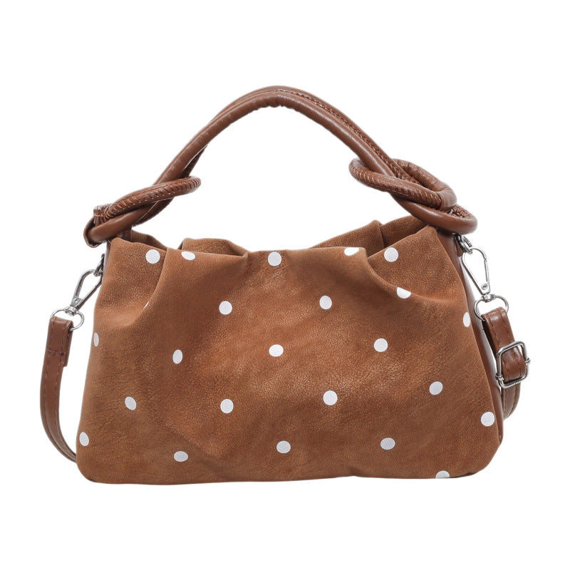 Polka Dot Strukturierte Handtasche
