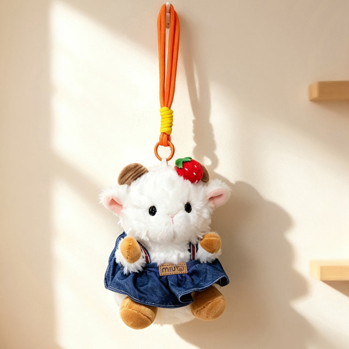 Plüsch Ram Doll Bag Charm Anhänger Schlüsselanhänger mit Kleid und Schlaufe Karnz