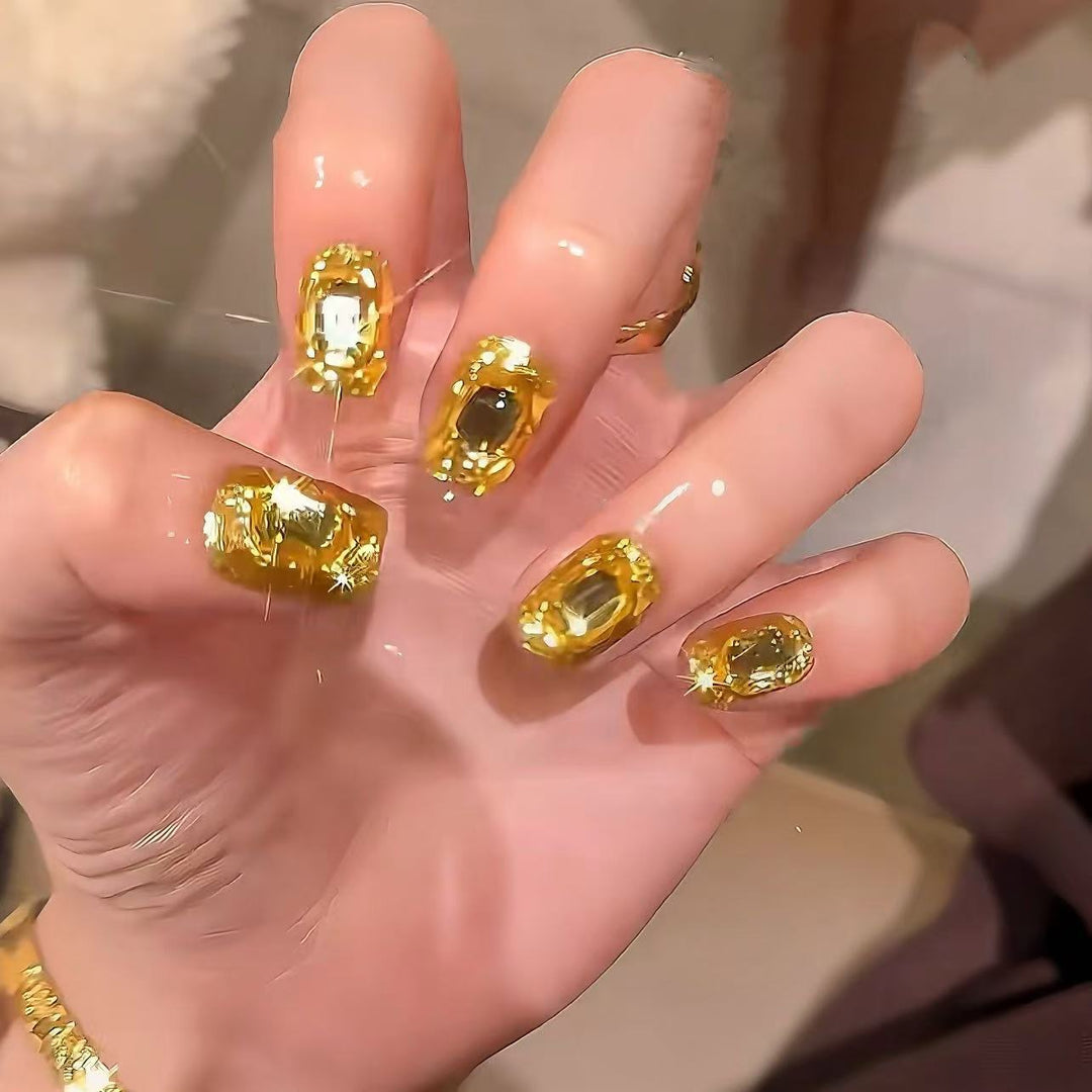Premium Edelstein-betonte Nagelkunstverlängerungen