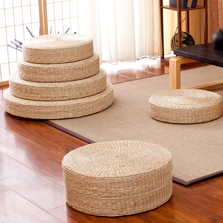 Handgewebter Pouf Im Boho-Stil Karnz