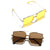 Damen elegante quadratische Sonnenbrille mit modischen Akzenten Karnz