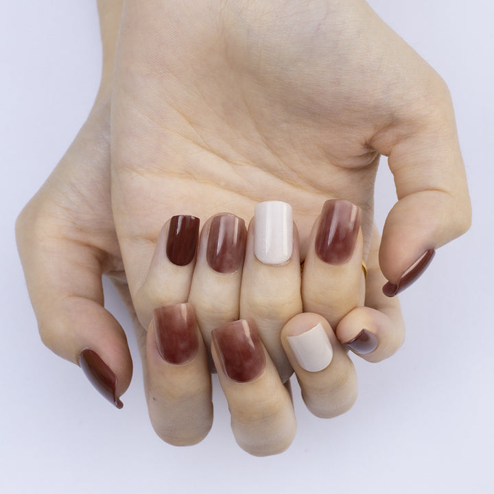 Kunstnagelset mit Elegantem Ombre-Design Karnz