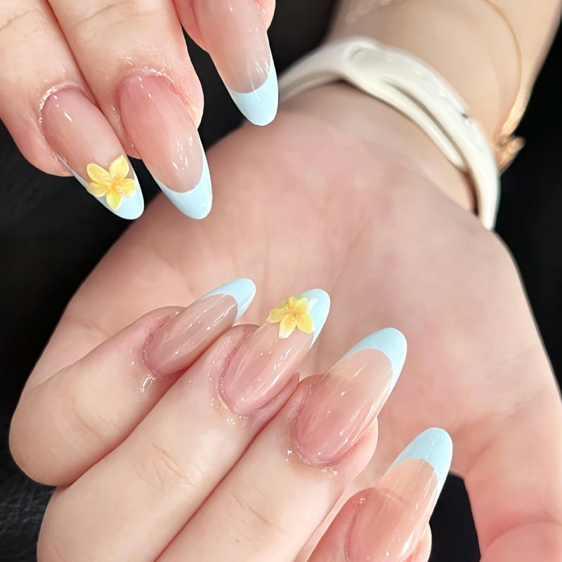 Blumen-Design Press-On Nagelset Karnz