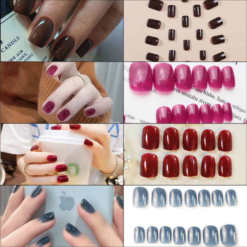 Glänzendes Press-On-Nagelset mit funkelndem Finish Karnz