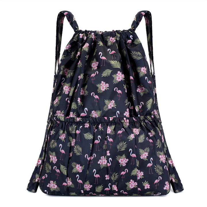 Blumenmuster Zugbeutel Rucksack Karnz