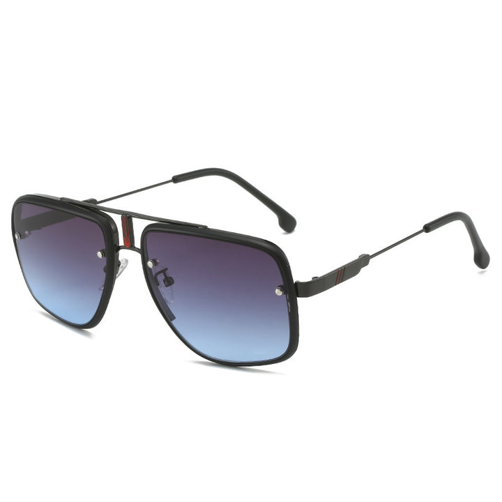Damen modische Oversized-Sonnenbrille mit goldenen Akzenten Karnz