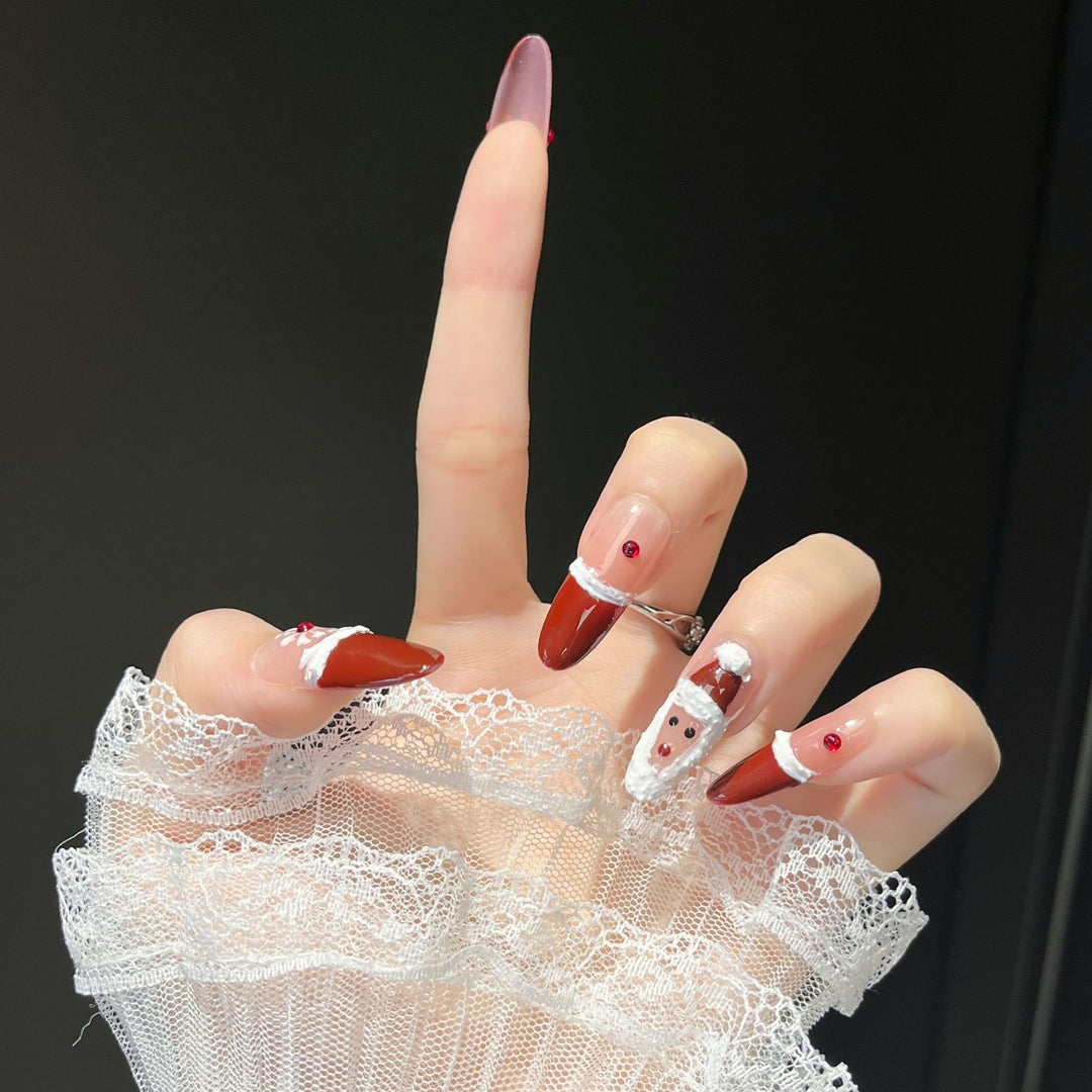 Festliche Charakter-Themen Presse-auf-Nagelkunst Karnz
