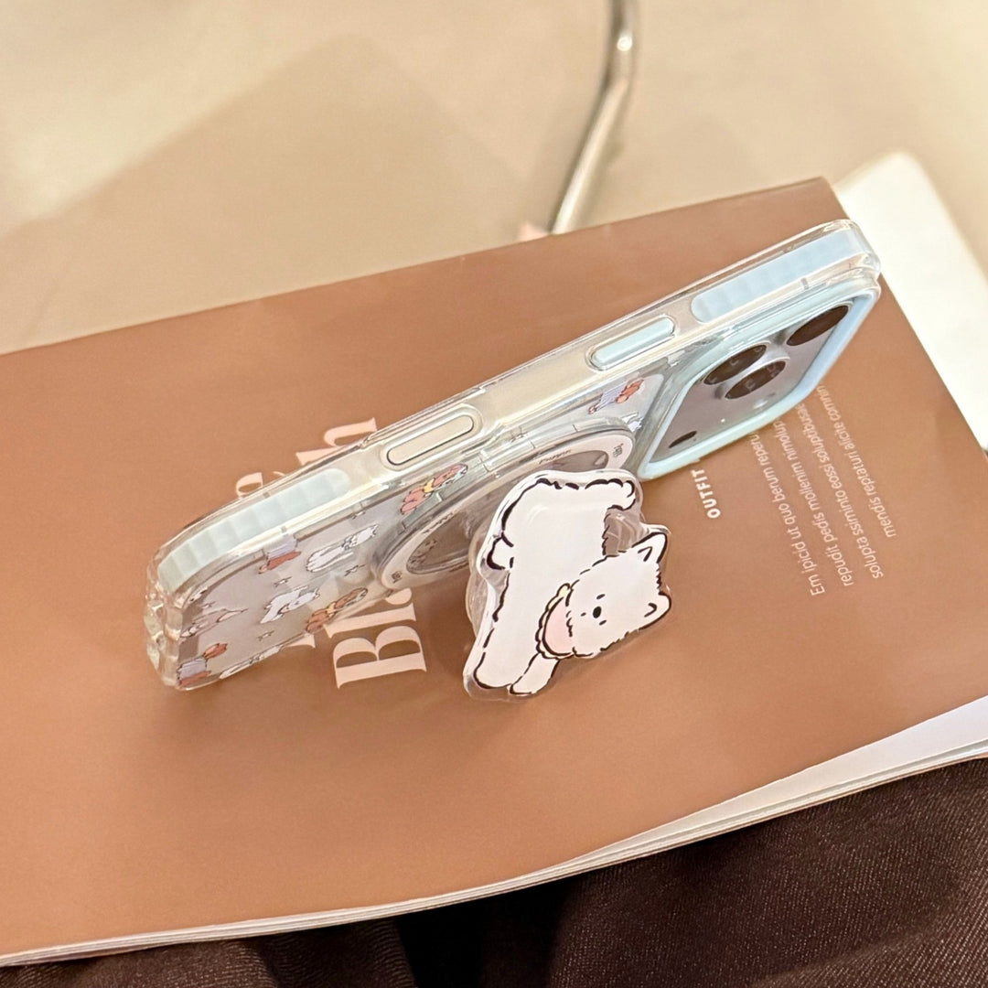 Verspielter Smartphone Fingerhalter im Hundedesign Karnz
