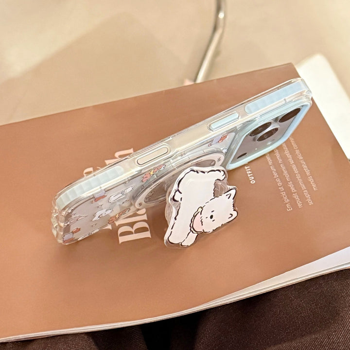 Verspielter Smartphone Fingerhalter im Hundedesign Karnz