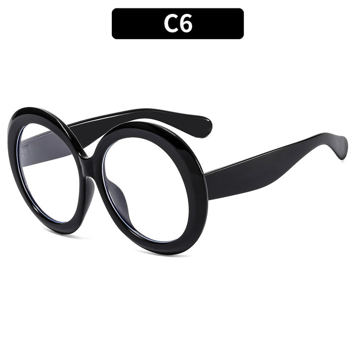 Übergroße runde Rahmenbrille