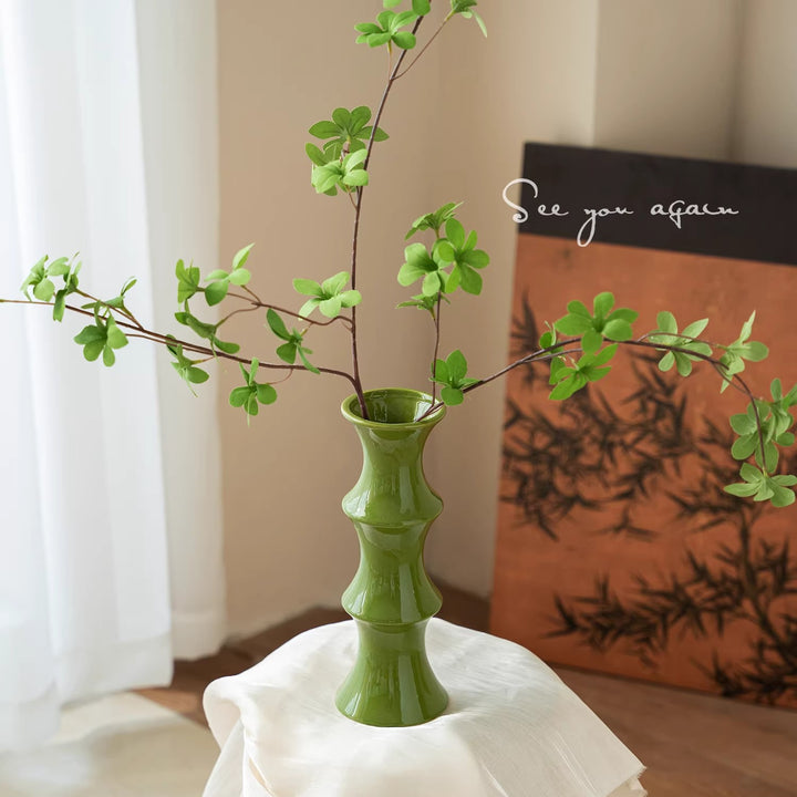 Zeitgenössische keramische dekorative Vase für Wohnkultur