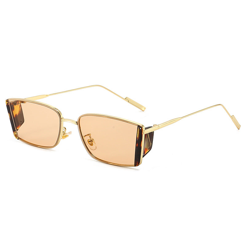 Damen elegante quadratische Sonnenbrille mit feinem Metallrahmen Karnz