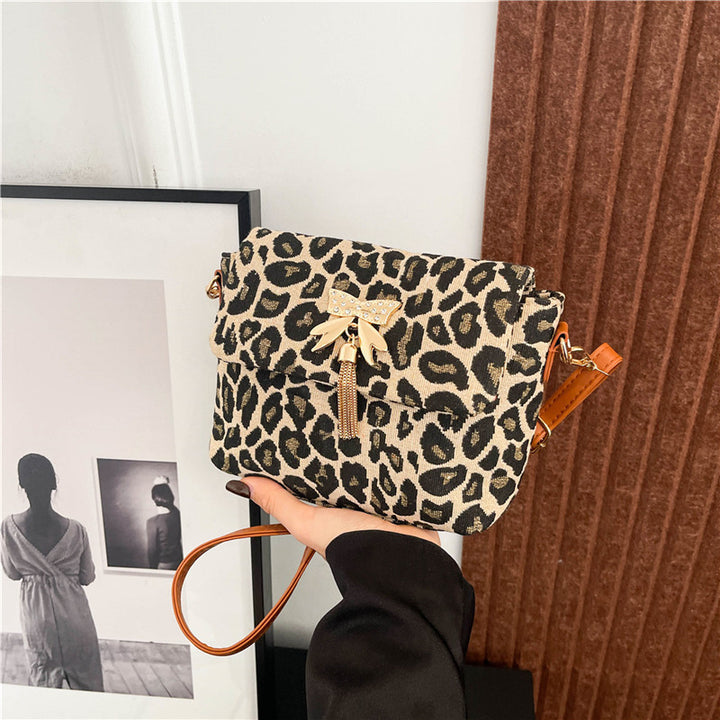Chic Leopardenmuster Umhängetasche Karnz