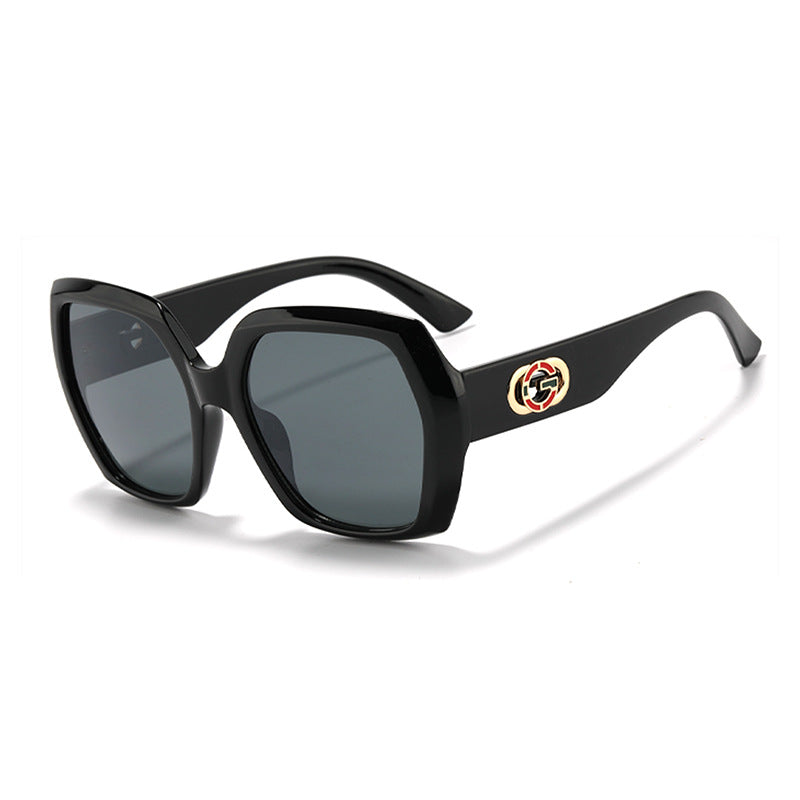 Fette oversized hexagonale Sonnenbrille