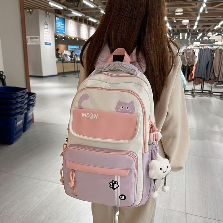 Lustiger katzenmotivierter Schulrucksack Karnz