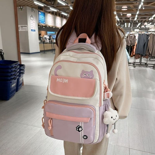 Lustiger katzenmotivierter Schulrucksack Karnz