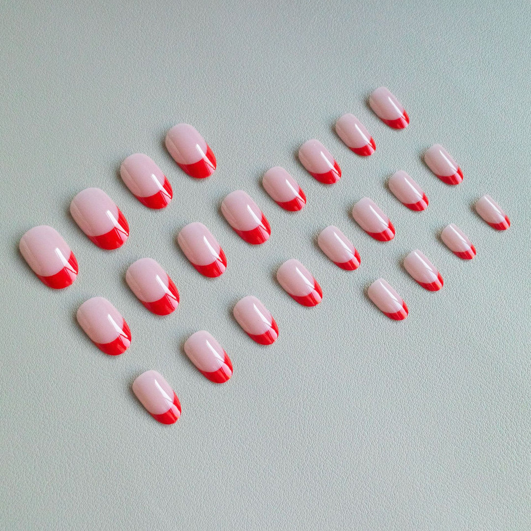 Elegantes French Tip Nagelkunst Set
