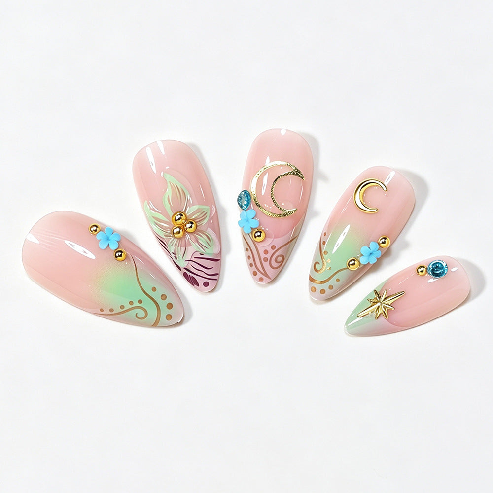 Künstlerisches Stiletto-Nageldesign Karnz