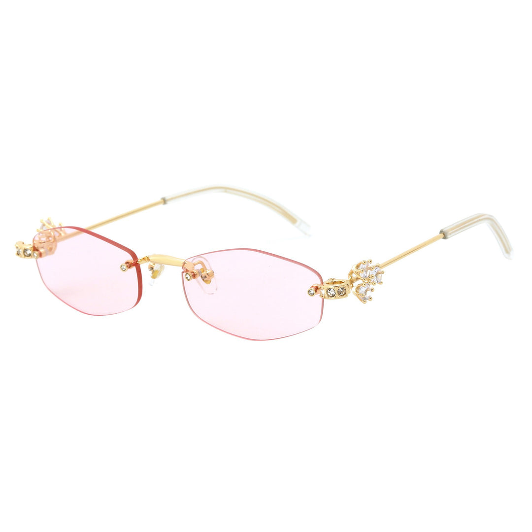 Damen Designer-Sonnenbrille mit luxuriösen Verzierungen Karnz