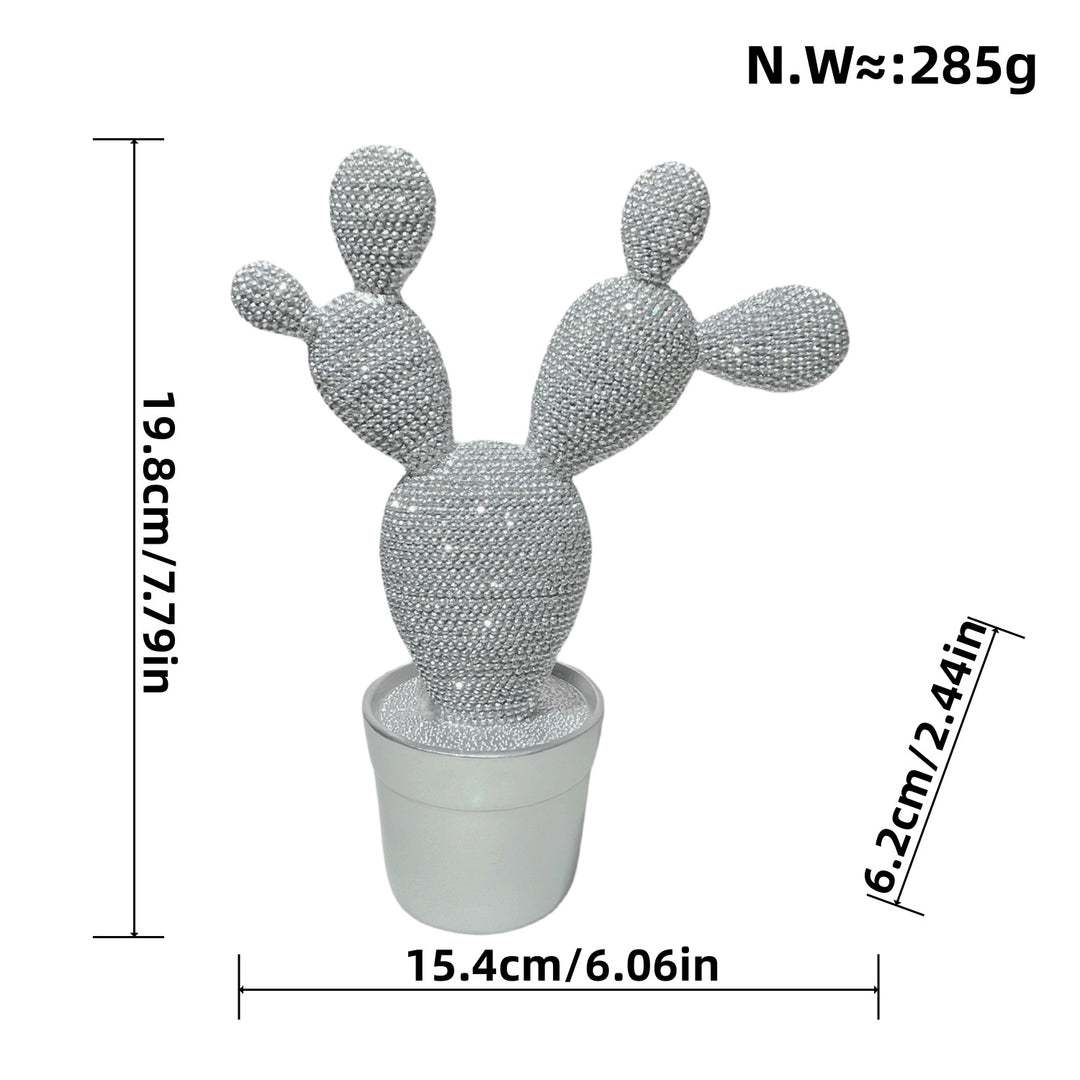 Glitzernde Kaktus Deko Figur Karnz