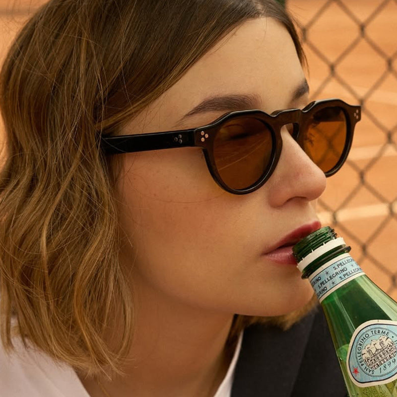 Damen stilvolle runde Brille Karnz