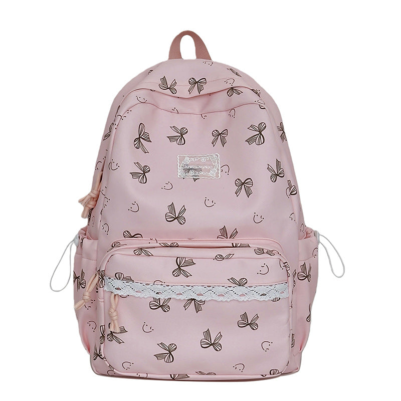 Feminine Schleifenmuster Casual Rucksack Karnz