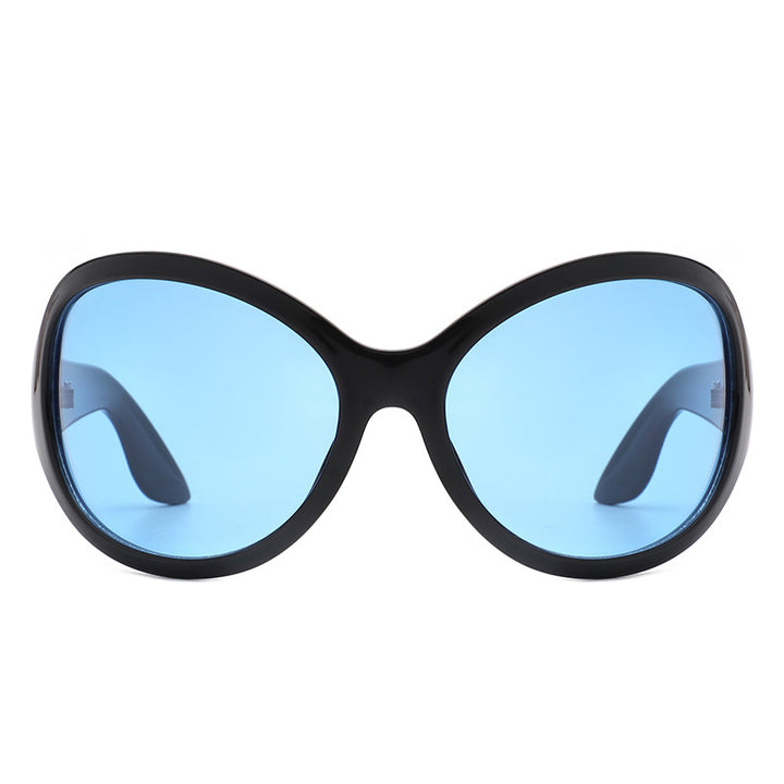 Damen Sonnenbrille im stilvollen Schmetterlingsdesign mit UV-Schutz und breitem Rahmen Karnz