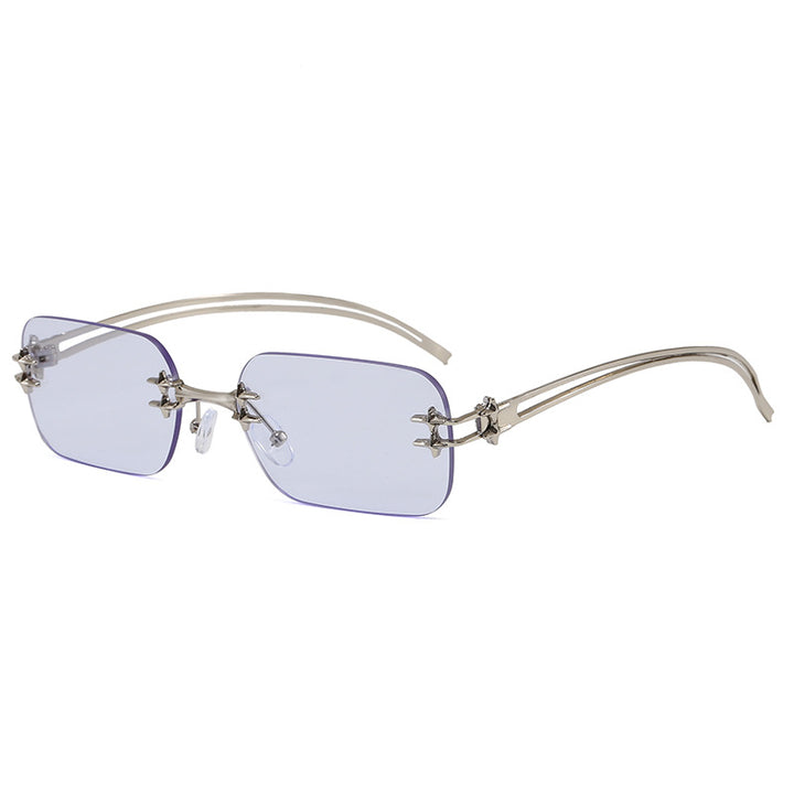 Modische Metall-Sonnenbrille mit Rechteckigem Rahmen Karnz