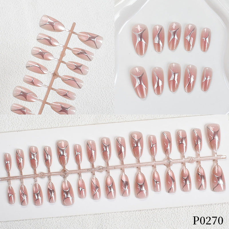 Premium Künstlerische Press-On Nagelset Karnz