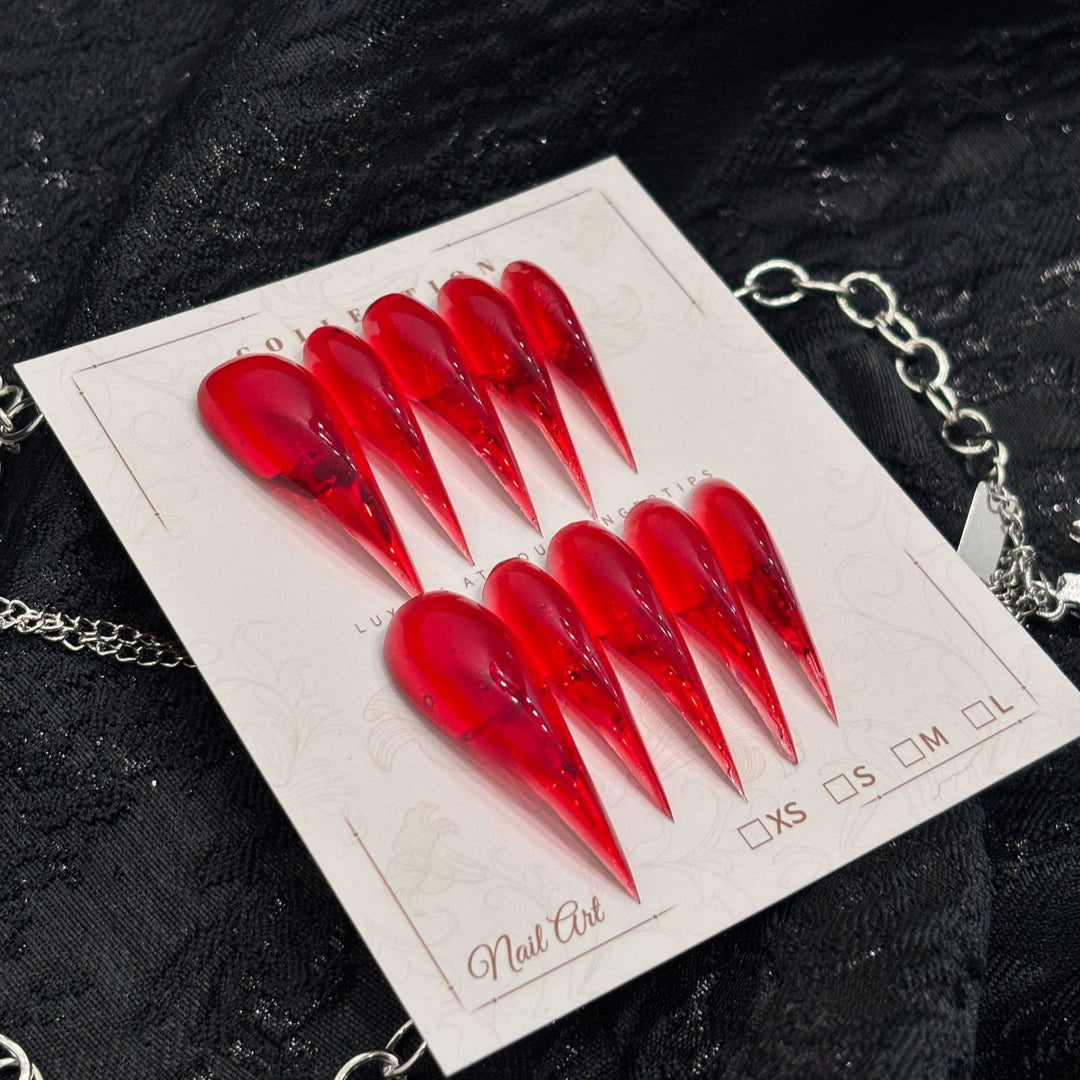 Stiletto Press-On Nagelspitzen mit Glänzendem Finish