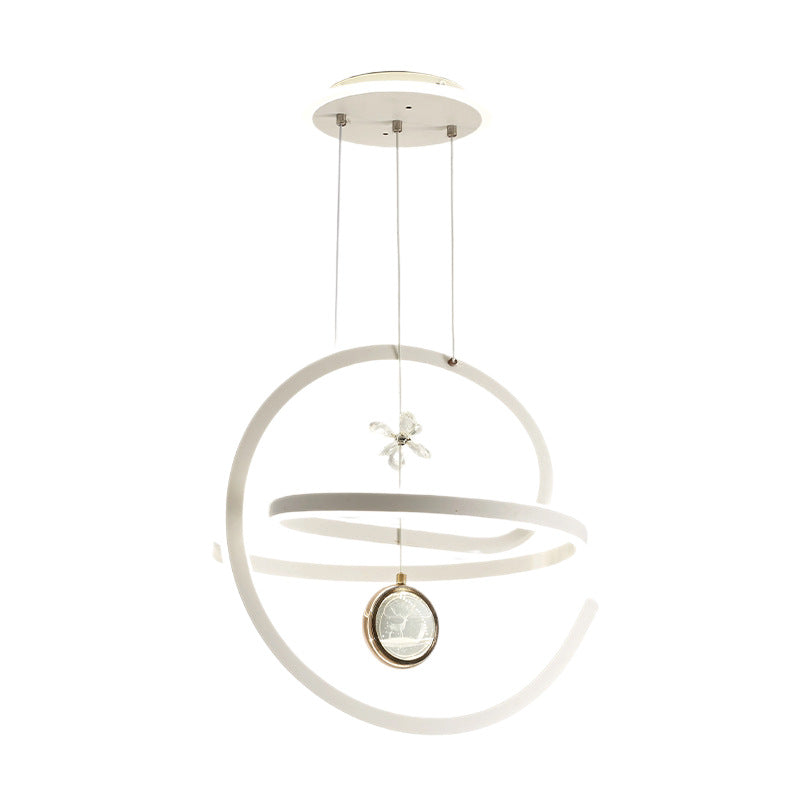 Moderne Spiral-LED-Pendelleuchte