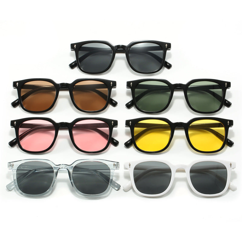 Damen modische quadratische Sonnenbrille mit langlebigem Kunststoffrahmen Karnz