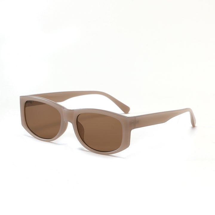 Damen stylische Sonnenbrille mit modernem transparentem Rahmen Karnz