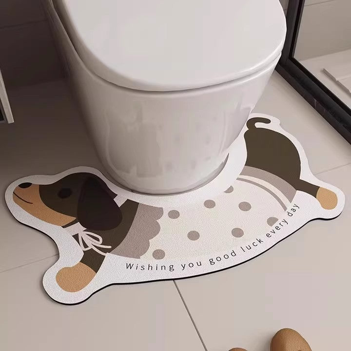 Verspielte Hunde-Themen-Badmatte