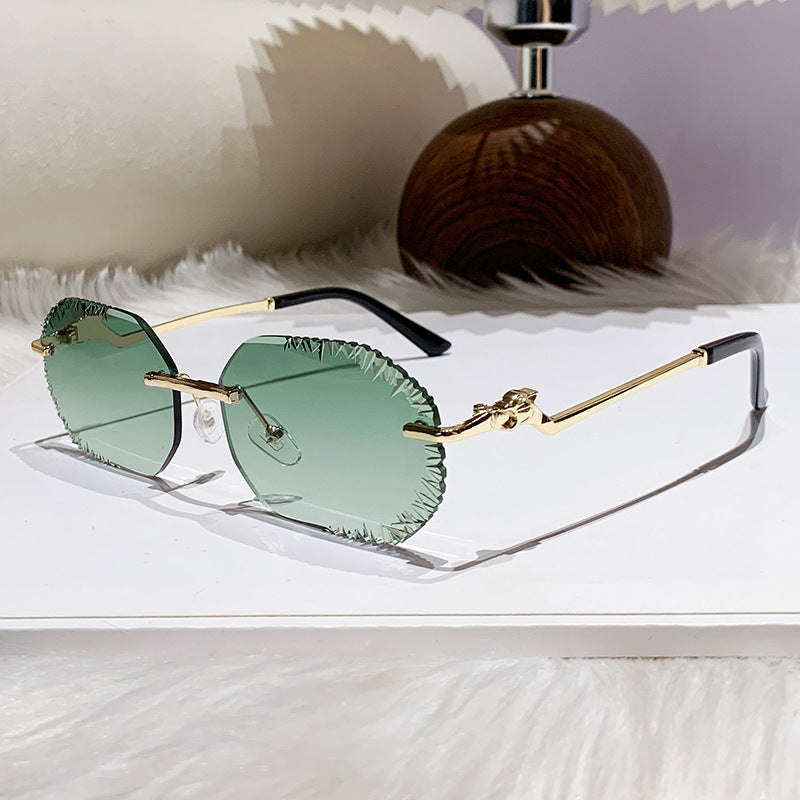 Damen extravagante Sonnenbrille mit blumenförmigem Design und hochwertigem UV-Schutz Karnz
