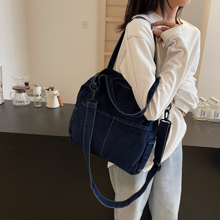 Premium Denim Schultertasche Karnz