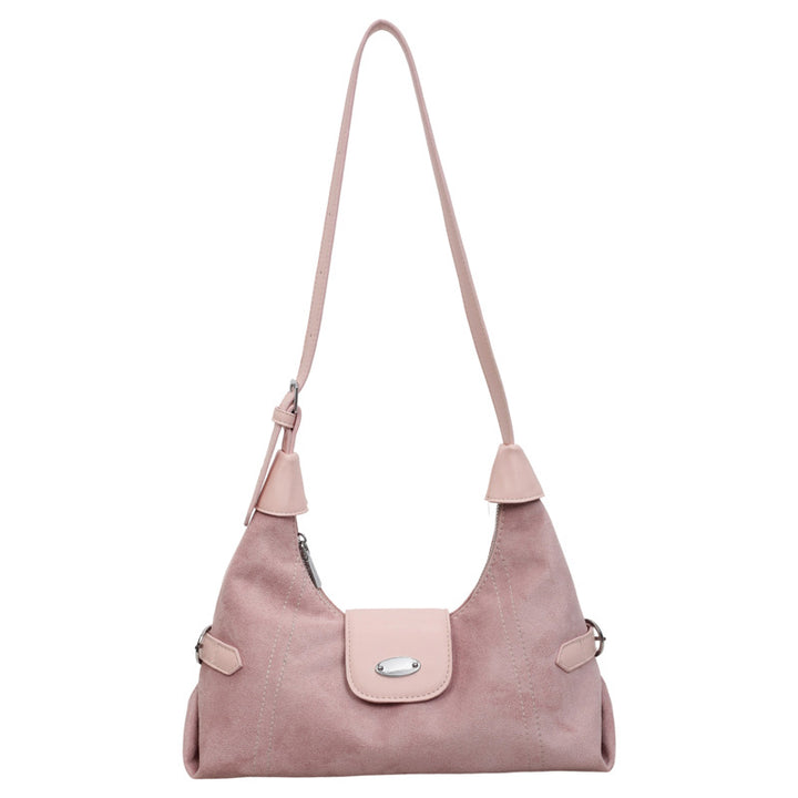 Stylische Wildleder-Schultertasche Karnz