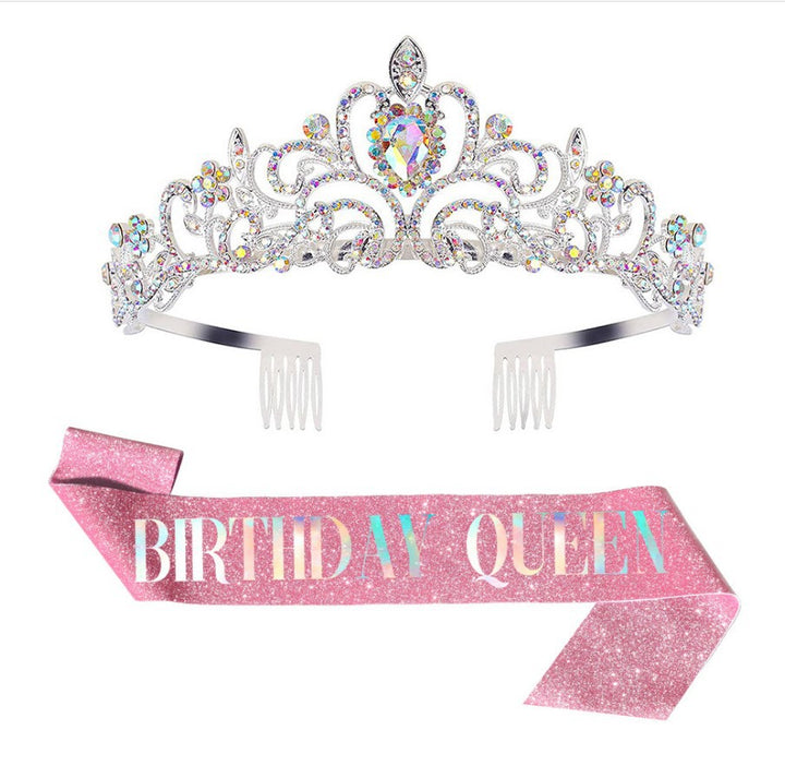 Damen Festliche Tiara mit schimmernden Strasssteinen Karnz
